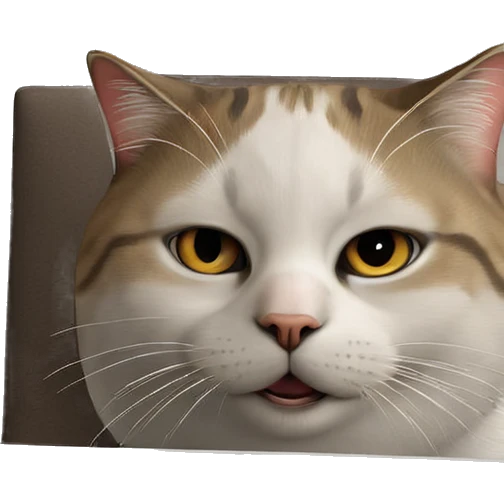cat on grey background emoji
