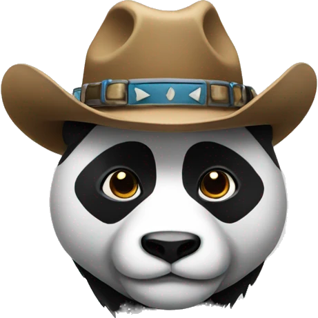 Panda with cowboy hat  emoji