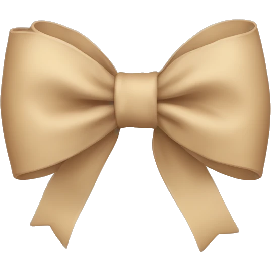 Beige bow emoji