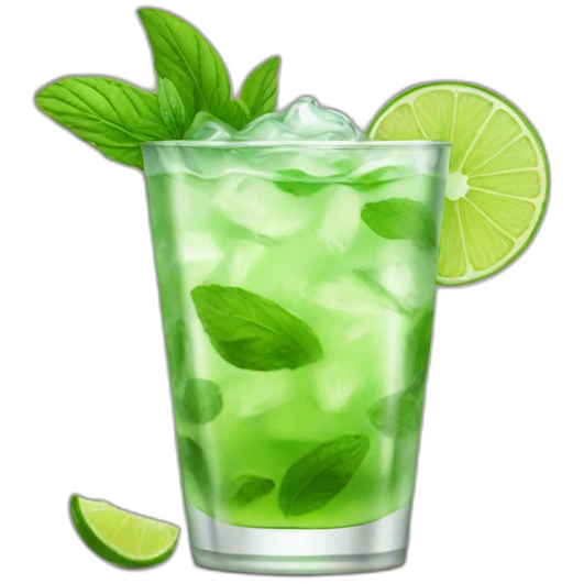 cat drinks mojito emoji