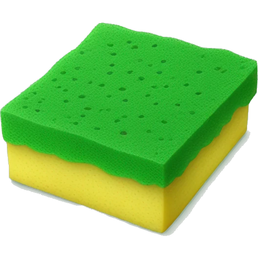 green flat square dish sponge emoji