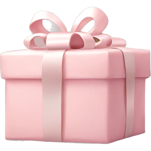 Light pink Christmas gifts under a white Christmas tree  emoji