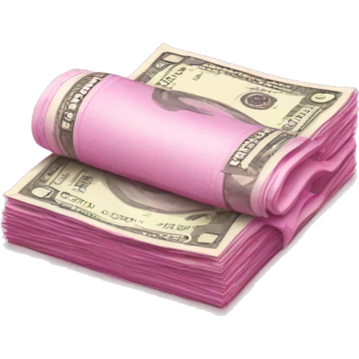 Pink money emoji