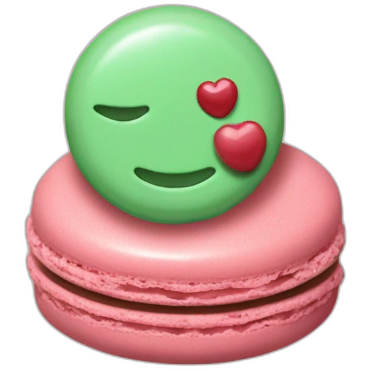Macron mange un macaron emoji