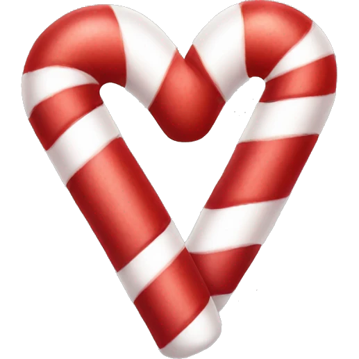 Candy cane heart emoji
