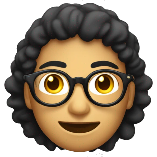 lentes para ver armazón negro redondos transparentes emoji