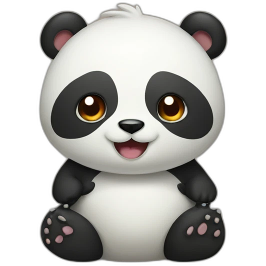 A panda bear mixed with a dino emoji