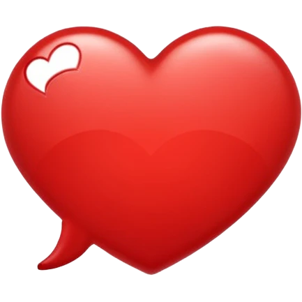 speech bubble with a heart inside emoji