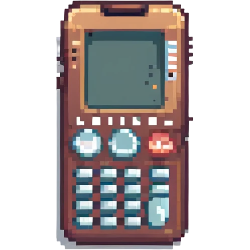 a phone in pixel art style, retro look emoji
