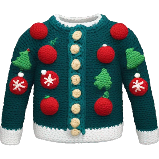  crochet christmas sweater emoji