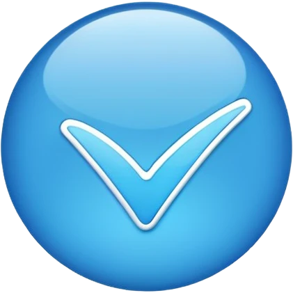 Blue verified tick  emoji