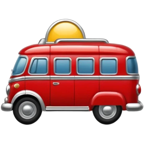 red vintage travel pin emoji