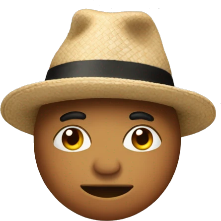 “Pou” wearing a hat emoji
