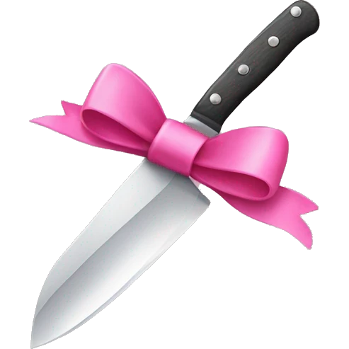 knife with pink bow emoji