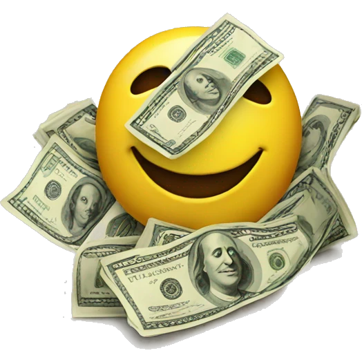 Smiley with money emoji