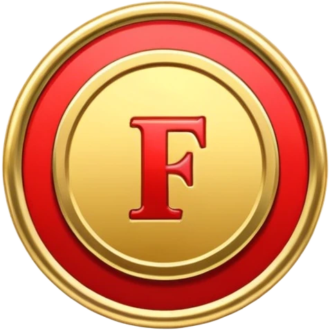 Currency crypto money symbol for the money "Fcoins" big letter F, casino coin colored

Dont make an E emoji
