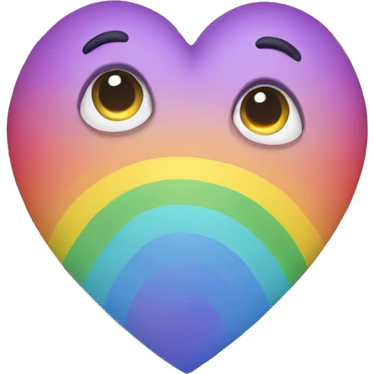 rainbow heart in the face emoji