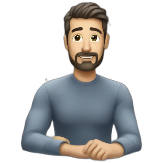 the architect draws against the background of a window where it is snowing emoji