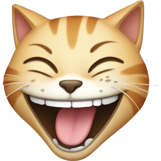Cat laughing emoji