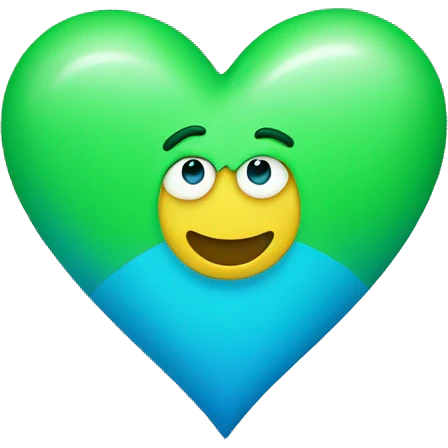 green heart with blue diagonal str emoji