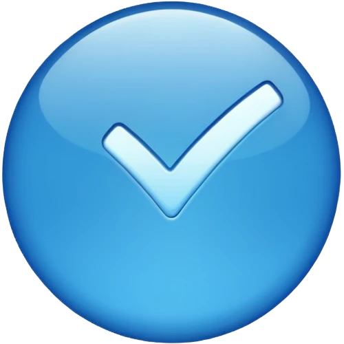 make a blue tick emoji emoji