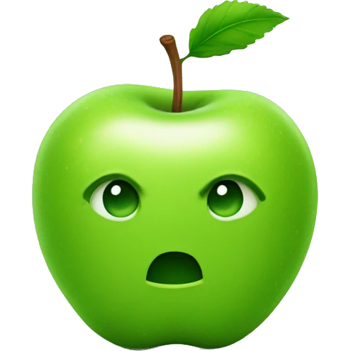 Green apple favored geek bar vape emoji