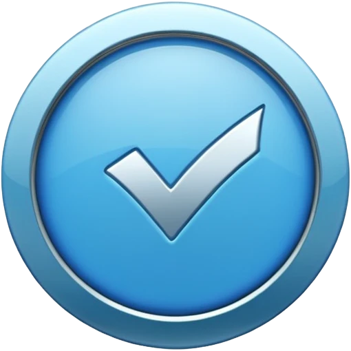 A verified blue check mark badge  emoji