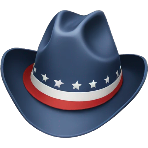 stars and stripes cowboy hat emoji emoji