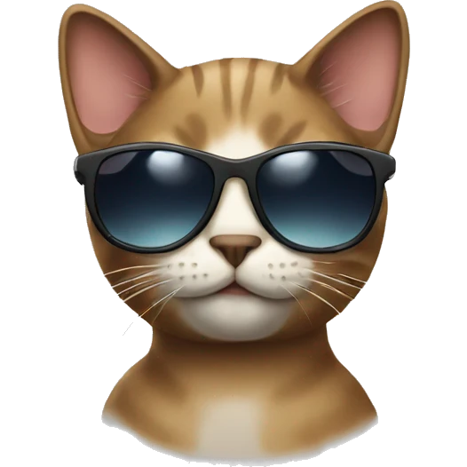 Cat with sunglasses emoji