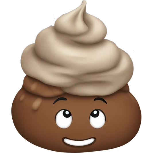 a poop with coquette bows emoji