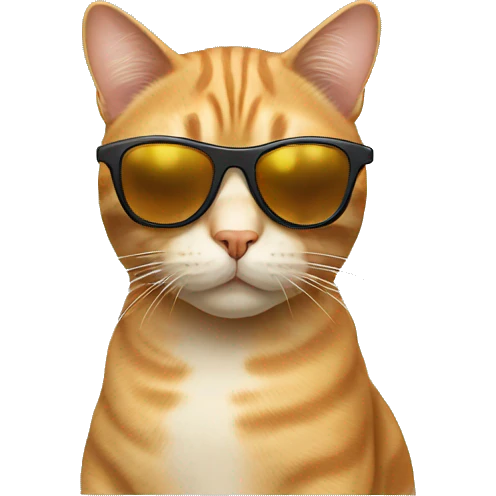 Cat with sunglasses emoji