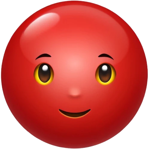 glitter bolinha vermelha pequena emoji