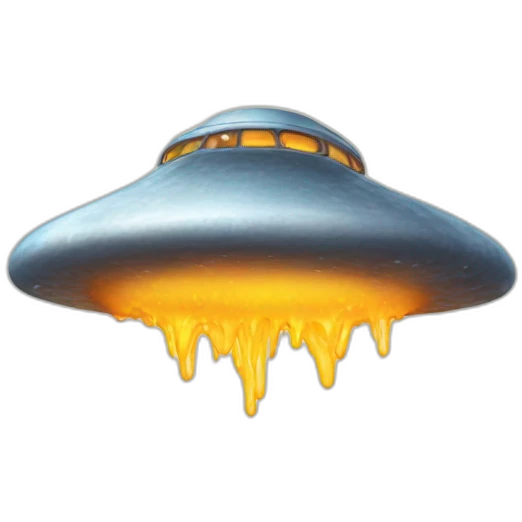 Melting UFOs emoji