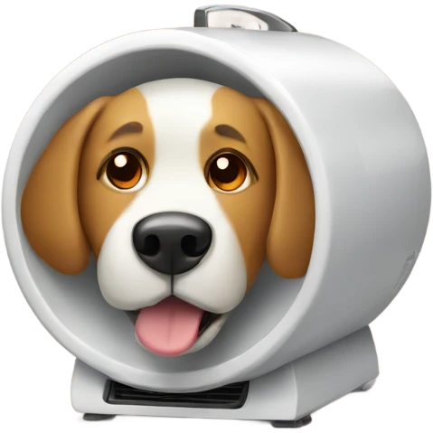Dog with a heater emoji
