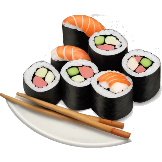 Sushi’s on plate emoji