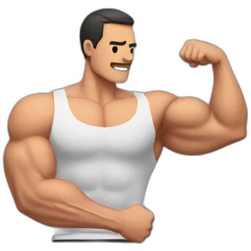 muscle imbalance in the arms with one arm smaller than the other emoji