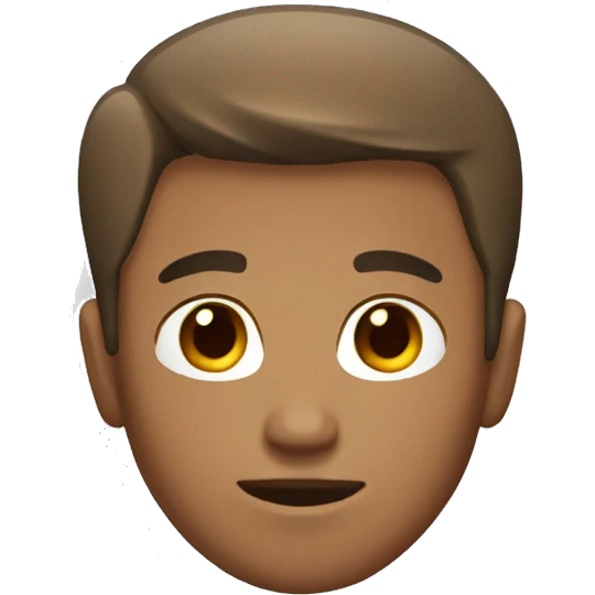 guy with short hair and brown emoji