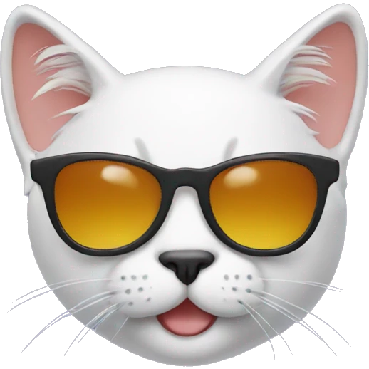 Cat with sunglasses emoji