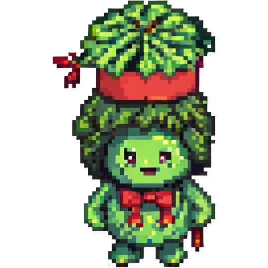 broccoli character in a mortarboard emoji