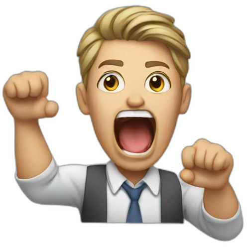 teacher screaming emoji