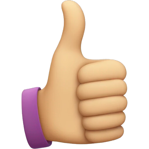 a thumb up with hearts above emoji