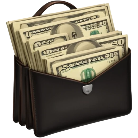 деньги в портфеле emoji