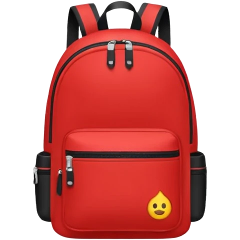 red small backpack emoji