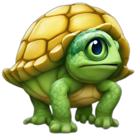 Une louvre sur une tortuz emoji