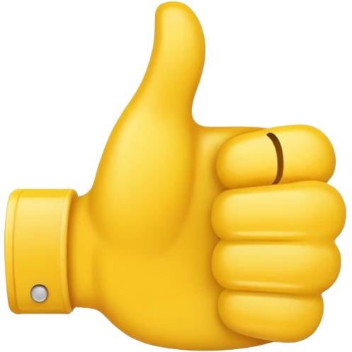 thumbs up emoji, positive and bold emoji