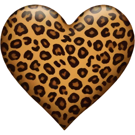 Leopard print heart emoji