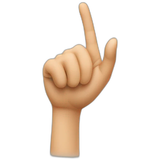 A hand with the index finger pointing straight forward at the person viewing the emoji. emoji