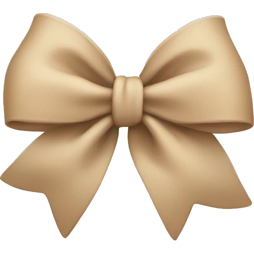 Beige bow emoji