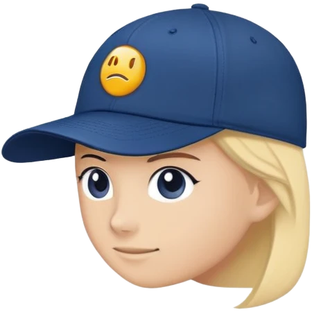 cap with a simple logo on the front panel emoji
