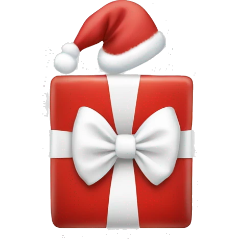 Christmas three with giant white bow emoji